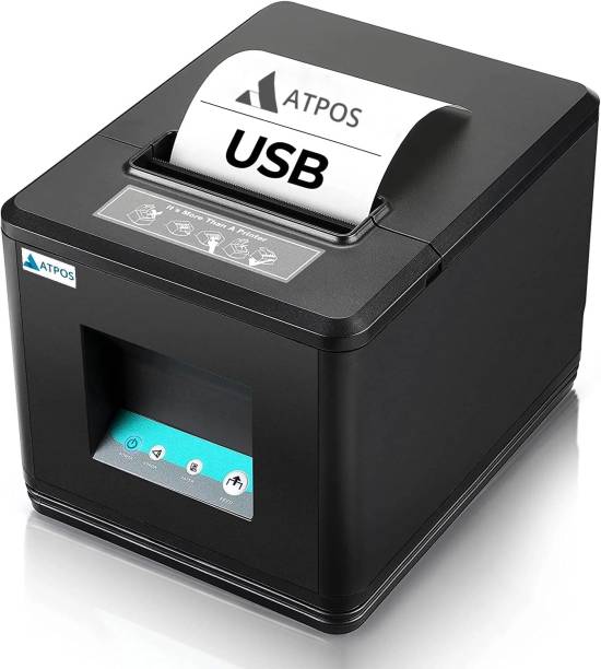ATPOS AT-301 80mm (3 Inch) POS Thermal Receipt Billing Printer | USB Interface Single Function Monochrome Thermal Transfer Printer