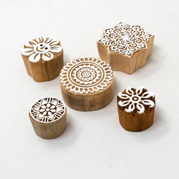 HandCarved IK-BLK-SET5-292 Printing Blocks