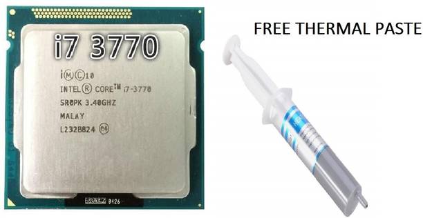 keevan INTEL I7 3rd Generation 3770 Processor with Free Thermal Paste 3.9 GHz LGA 1150 4 Core Processor Designed for Desktop
