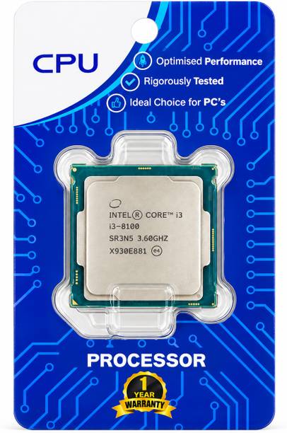 Intel i3-8100 3.6 GHz LGA 1151 Socket 4 Cores 6144 MB Smart Cache Desktop Processor