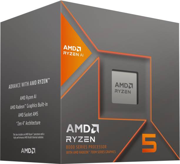 amd Ryzen 5 8500G 3.5 GHz Upto 5 GHz AM5 Socket 6 Cores 12 Threads 6 MB L2 16 MB L3 Desktop Processor