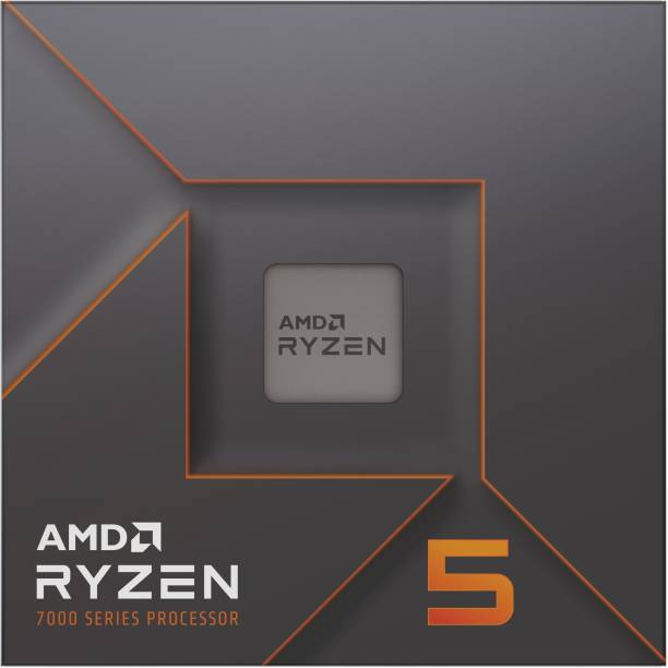 amd Ryzen 5 7600 3.8 GHz Upto 5.1 GHz AM5 Socket 6 Cores 12 Threads 6 MB L2 32 MB L3 Desktop Processor