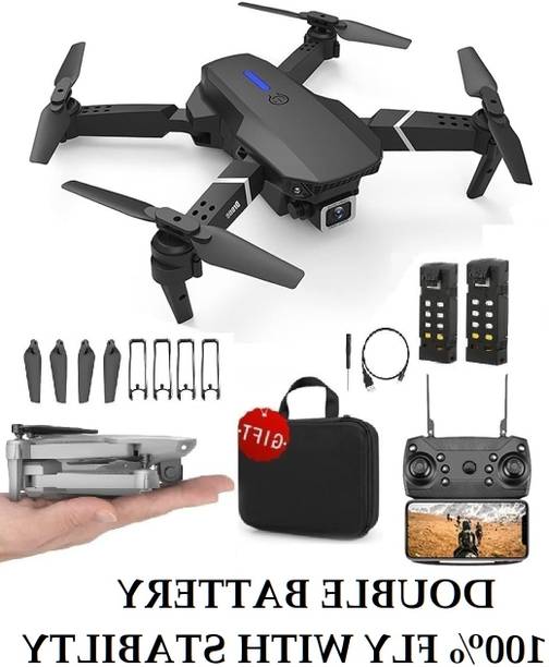 DRONE E88 Pro WiFi FPV with 4K Ultra HD Camera, Gesture Selfie, Auto Hover & Flip Mode 5.2 GHz AM3+ 2 Core Processor Designed for Workstation