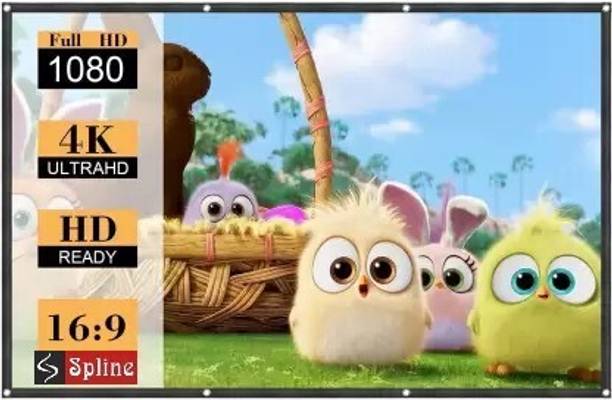 Spline 110 inch 4K HD 16:9 Portable Video Foldable Anti-Crease- (W) 96 x 54 Inch (H) Projector Screen (Width 243 cm x 137 cm Height)