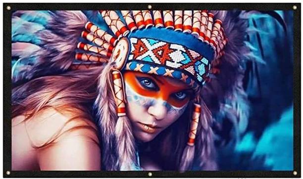 dev lite screens 77 Inch Projector Screen,4K HD 16:9 Foldable Anti-Crease (W) 67x42 In (H) Projector Screen (Width 170 cm x 106 cm Height)