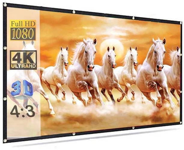 Savsol 79 inch Projector Screen,4K HD 16:9 Portable Video Projector Screen Foldable Anti-Crease Indoor Outdoor Projection Screen for Home, Office, Classroom Projector Screen (Width 170.18 cm x 106.68 cm Height)