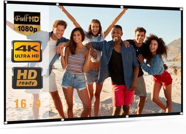 Savsol 79 inch 16:9 HD Projector Screen, Anti-Crease Foldable Portable, white matt Projector Screen (Width 69 cm x 39 cm Height)