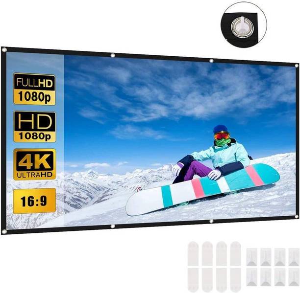 Savsol Projector Screen 150 inch 16:9 HD Foldable Anti-Crease Portable Projection Projector Screen (Width 304 cm x 243 cm Height)