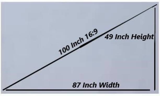 QUARSON 100 inch Diagonal ALR Grey Colour Foldable Screen Material 87x49 Inch 16:9 Ratio Projector Screen (Width 221 cm x 124 cm Height)