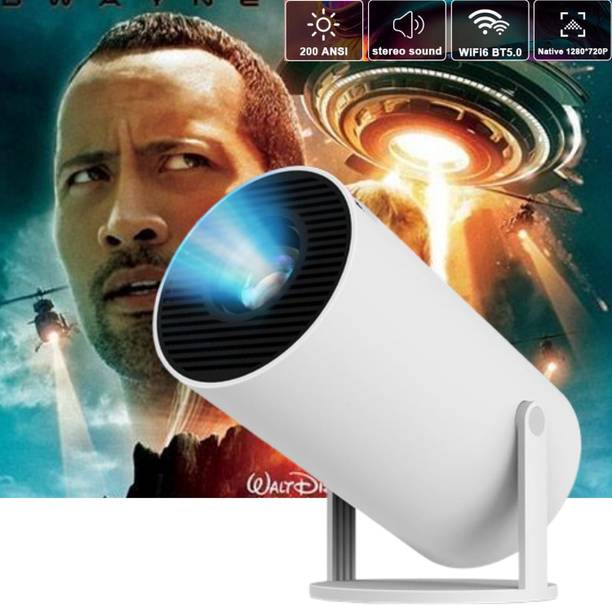 Clairbell Smart Projector for Home 4K Support Rotabable Design withApp Netflix,YouTubeK208 (4500 lm / 1 Speaker / Wireless / Remote Controller) Portable Projector