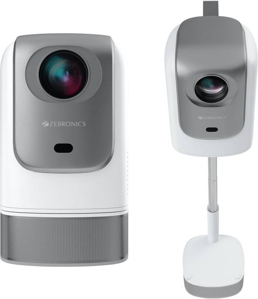 ZEBRONICS Zeb-QLP 6 (Zeb- Pixa Play 75) (4600 lm) with Smart LED Projector, 200 inches screen, 90 degrees Tilt, Auto Focus and Keystone, OTT Apps, Miracast, WIFI, BT, HDMI, Projector