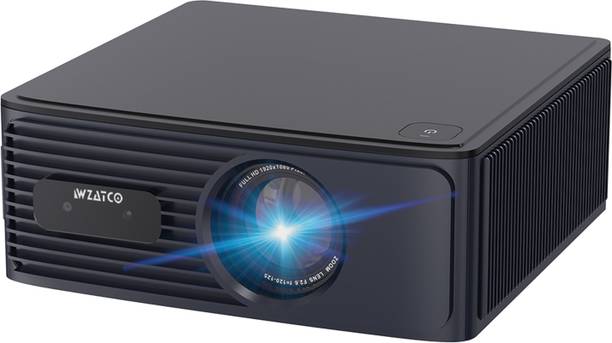 WZATCO Alpha X (15000 lm / 2 Speaker / Wireless / Remote Controller) Native 1080P Fully Automatic 4K HDR Ultra Bright, 850 ANSI, (Intelligent OA + Screen Fit), HDMI ARC, Android 9, BT 5.1, WiFi 6, 2GB 32GB Projector