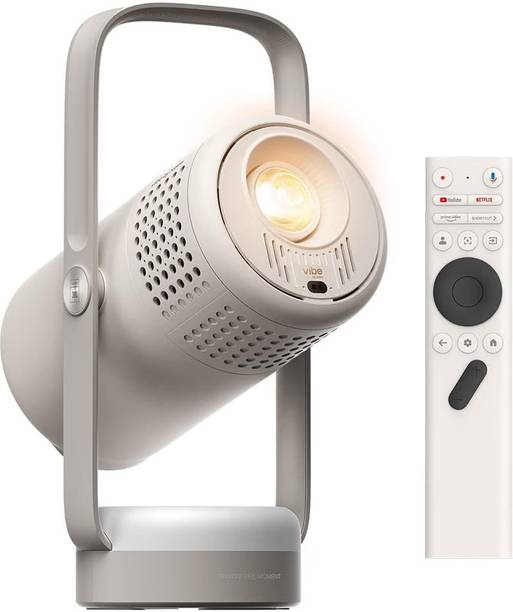 XGIMI Vibe One (1200 lm / 2 Speaker / Wireless) Portable with 250 ISO Lumens, Built-in Battery (1.2 Hrs Playtime), Official Netflix & Google TV, 2*3W JBL Speakers, Auto Keystone & Auto Focus Projector