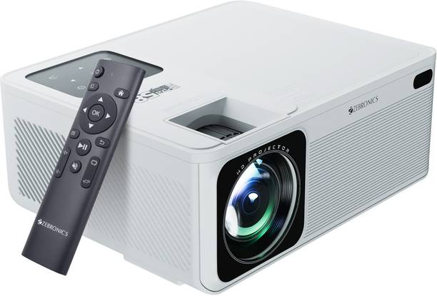 ZEBRONICS ZEB- MLP 4 (11500 lm) Portable /ZEB-PIXAPLAY 58 1080p Native with 4K Support, 210 Inch Screen Size, Quad Core Processor, Bluetooth, HDMI, USB, WIFI, AUX, Miracast, App Support Smart Projector