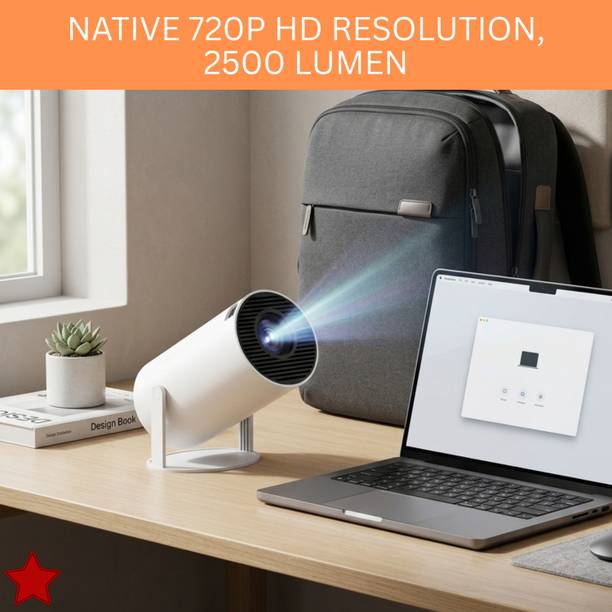 SACRO Smart Projector With Wireless Connectivity, Home Theater Cinema ProjectorAF371 (4500 lm / 1 Speaker / Wireless / Remote Controller) Portable Projector