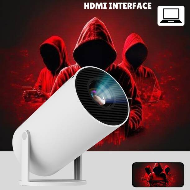 Clairbell Smart Projector for Home 4K Support Rotabable Design withApp Netflix,YouTubeO212 (4500 lm / 1 Speaker / Wireless / Remote Controller) Portable Projector