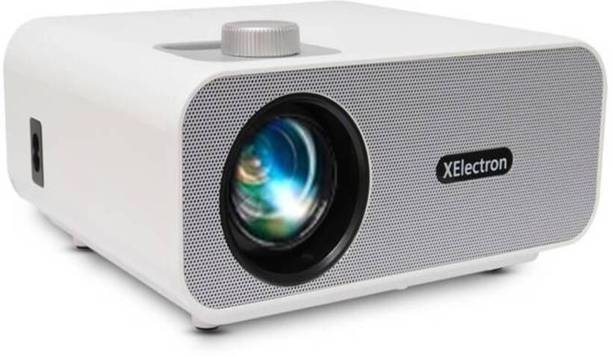 XElectron M2 Grand (10500 lm) Portable Full HD 1080p Native Resolution with 4K Support | 200-Inches (508cm) Screen 550 ANSI | Screen Mirroring | Bluetooth, HDMI, USB, AV, Audio Out Connectivity Projector
