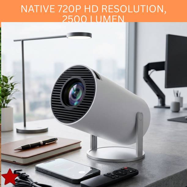 SACRO Smart Projector With Wireless Connectivity, Home Theater Cinema ProjectorAF219 (4500 lm / 1 Speaker / Wireless / Remote Controller) Portable Projector