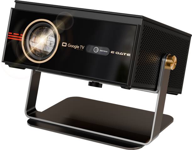 Egate Zen 11X Certified Google TV| Sealed Engine|Official Netflix ,Prime| 4K Support (22000 lm / 2 Speaker / Wireless / Remote Controller) Portable Projector