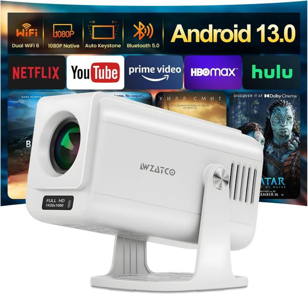 WZATCO Yuva Go Pro Native 1080P Projector (12500 lm / 1 Speaker / Wireless / Remote Controller) Projector