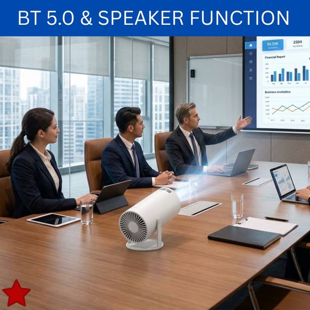 FRONY Smart Projector With Wireless Connectivity, Home Theater Cinema ProjectorSD402 (4500 lm / 1 Speaker / Wireless / Remote Controller) Portable Projector