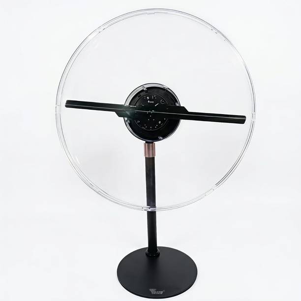 TONZO 32cm3D Hologram Fan with Acrylic Cover for Retail Counters&Tabletop Advertising (2500 lm / Wireless / Remote Controller) Portable Projector