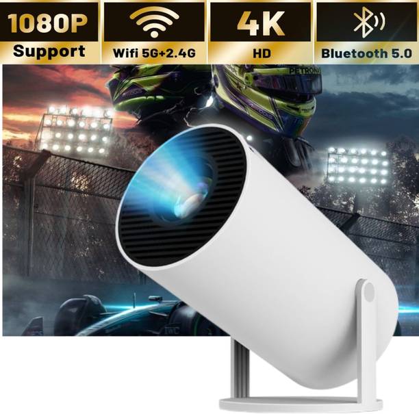FRONY Smart Projector for Home 4K Support Rotabable Design withApp Netflix,YouTubeC111 (4500 lm / 1 Speaker / Wireless / Remote Controller) Portable Projector