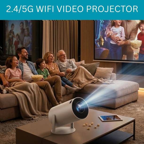 FRONY Projector, 4K 1080P Full HD Projector, WiFi 5G Compatible With Mobile/LaptopS90 (4500 lm / 1 Speaker / Wireless / Remote Controller) Portable Projector