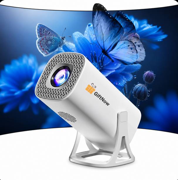 GiftNow HD 720p Resolution, Wireless WiFi Streaming, HDMI Compact Smart (120 lm / 1 Speaker / Wireless / Remote Controller) Portable Projector