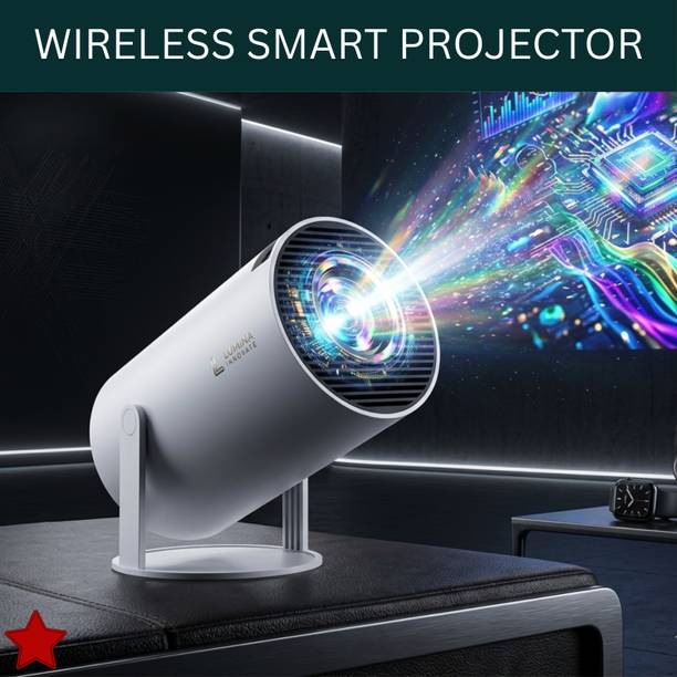 SYARA Smart Projector With Wireless Connectivity, Home Theater Cinema ProjectorFD484 (4500 lm / 1 Speaker / Wireless / Remote Controller) Portable Projector