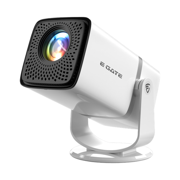 Egate Atom 3X | Native FHD 1080p & 4K Support, 13.0 Android Projector | 300 ISO lm (9000 lm / 1 Speaker / Wireless / Remote Controller) | Netflix Prime | Inbuilt Speaker, ARC-HDMI USB WiFi-6 BT Screen Mirroring Projector