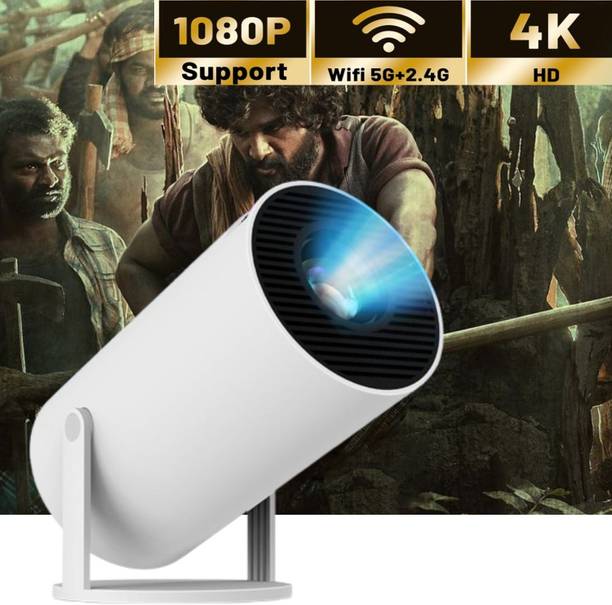 GUGGU Smart Projector for Home 4K Support Rotabable Design withApp Netflix,YouTubeW426 (4500 lm / 1 Speaker / Wireless / Remote Controller) Portable Projector