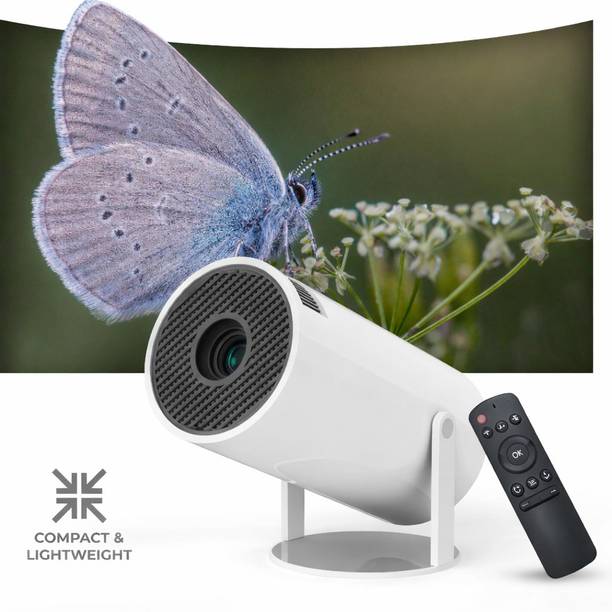 VistaraQ HY300 Pro Mini Smart LED Projector Android WiFi Bluetooth (5000 lm / 1 Speaker / Wireless / Remote Controller) Portable Projector