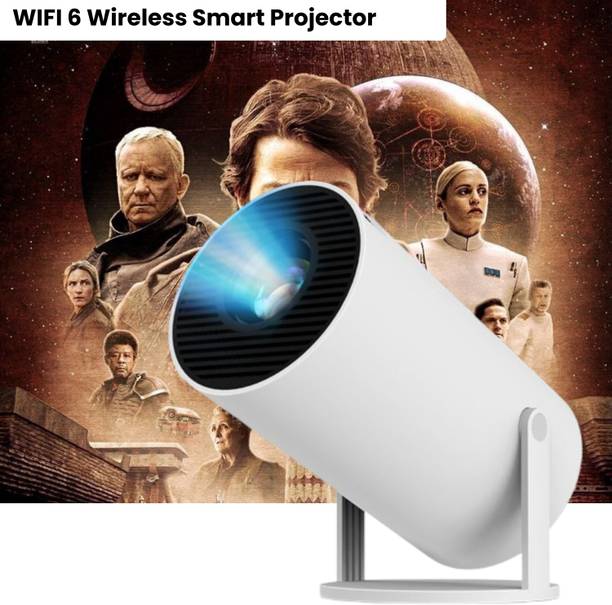 FRONY Smart Projector for Home 4K Support Rotabable Design withApp Netflix,YouTubeD32 (4500 lm / 1 Speaker / Wireless / Remote Controller) Portable Projector