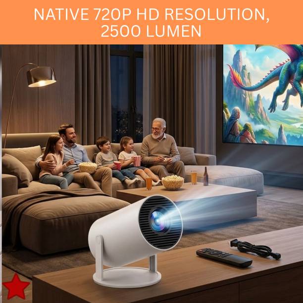 FRONY Smart Projector With Wireless Connectivity, Home Theater Cinema ProjectorSD360 (4500 lm / 1 Speaker / Wireless / Remote Controller) Portable Projector