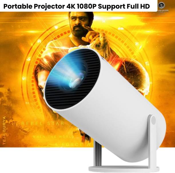 Clairbell Smart Projector for Home 4K Support Rotabable Design withApp Netflix,YouTubeO374 (4500 lm / 1 Speaker / Wireless / Remote Controller) Portable Projector