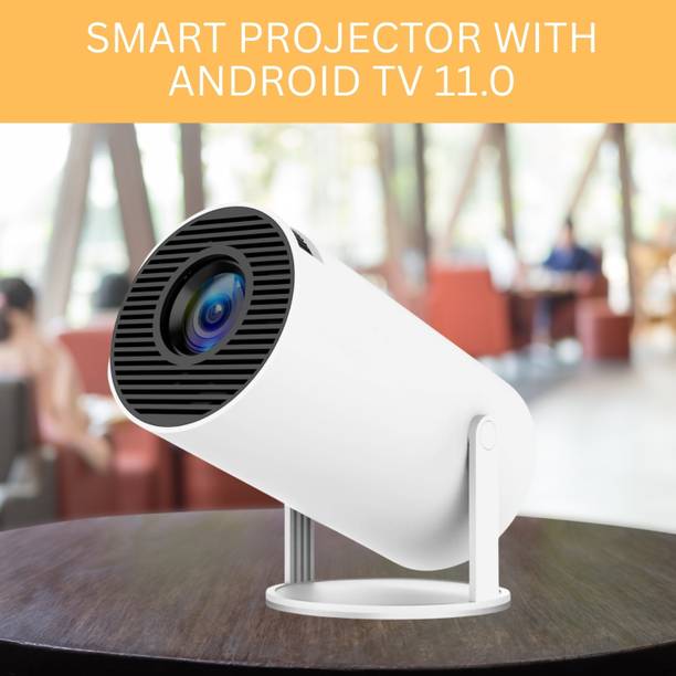 SYARA Protable Projector for Home 4K Support With Built-in Apps Netflix, YouTubeZ147 (4500 lm / 1 Speaker / Wireless / Remote Controller) Portable Projector