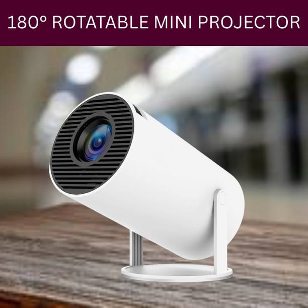 SYARA Protable Projector for Home 4K Support With Built-in Apps Netflix, YouTubeX414 (4500 lm / 1 Speaker / Wireless / Remote Controller) Portable Projector