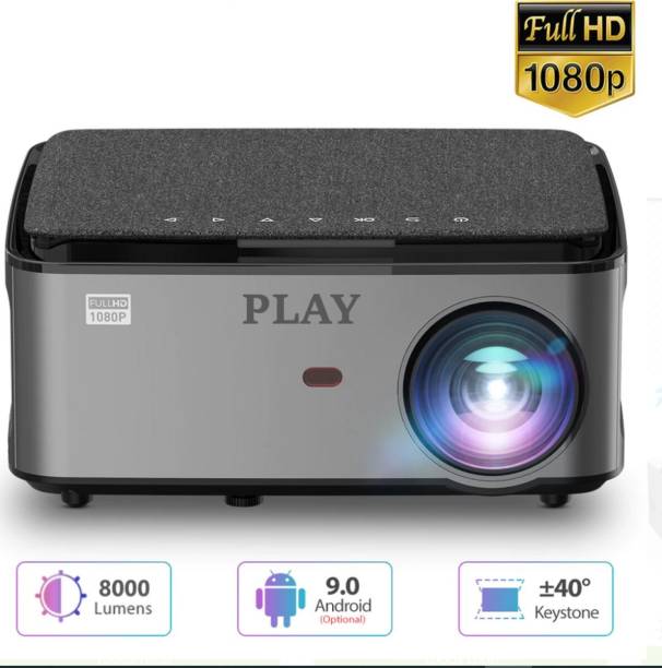PLAY MP9A True 4k HD Latest Android 4K 2k Projector Bluetooth 4D keystone BIG Display (9800 lm / Wireless / Remote Controller) Portable Projector