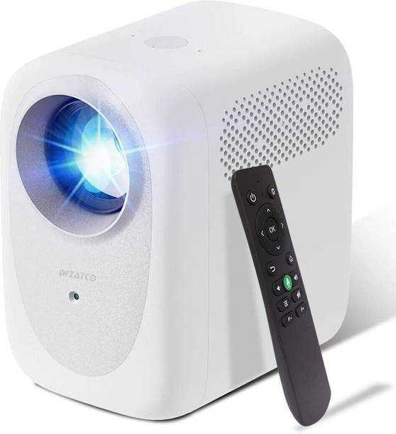 WZATCO CE (11600 lm / 2 Speaker / Wireless / Remote Controller) Portable Full HD Native 1080P 770 ANSI, 4K Android | HDMI ARC | Dust Proof | Auto (Focus + Keystone + Tilt + Screen Fit + Obstacle Shift) | 10W Speaker | WiFi 6, BT | for Home, Outdoor Projector