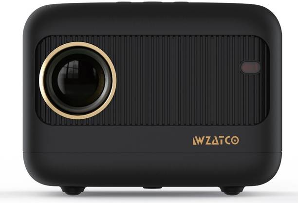WZATCO Eve (3500 lm / 1 Speaker / Remote Controller) Portable Native 720P, 1080P Full HD Support, Electronic Focus | Bluetooth 5.0 | 3500 lumens (350 ANSI) | 5W HiFi Speaker | 176" Screen | Compatible with 4K TV Stick Projector