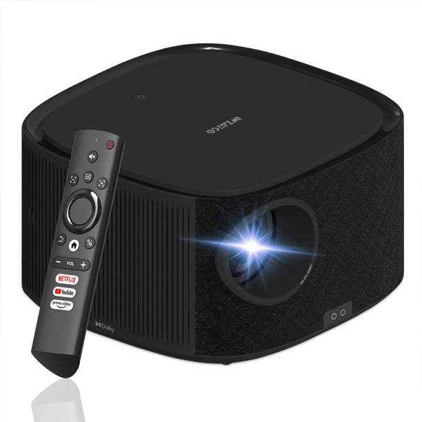 WZATCO Astra Full HD (8900 lm / 2 Speaker / Wireless / Remote Controller) Portable Netflix + Dolby Certified | Native 1080P 800 ANSI | Fully Automatic | Widevine L1, HDMI ARC | Bluetooth, WiFi Projector