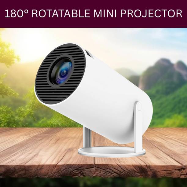 SYARA Protable Projector for Home 4K Support With Built-in Apps Netflix, YouTubeX80 (4500 lm / 1 Speaker / Wireless / Remote Controller) Portable Projector
