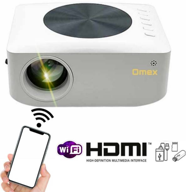Omex Upgrade Version Advance YouTube DLNA TV Wifi Smart Home Cinema HD Projector (2500 lm / 1 Speaker / Wireless / Remote Controller) Portable Projector