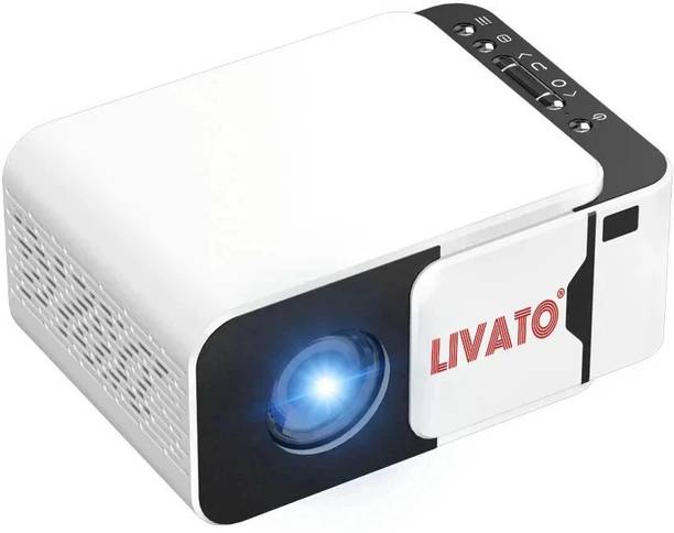 Livato T5 Android 13 4K Support Native 720P Wifi BT 6 Auto Keystone and Electric Focus (5000 lm / 1 Speaker / Wireless / Remote Controller) Portable Projector