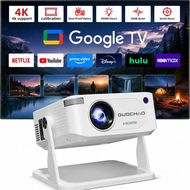 GUOCHAO HA 109PRO 4K Support Native HD Android 14 Freestyle Auto Keystone (5000 lm / Wireless / Remote Controller) Portable Projector