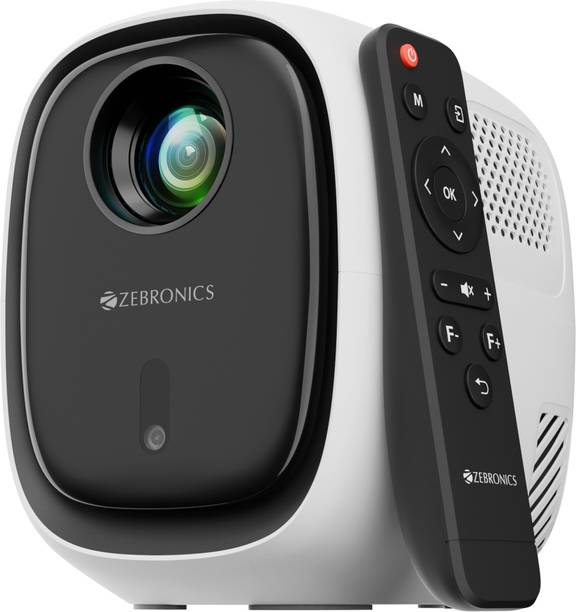 ZEBRONICS ZEB- MLP 5 (3500 lm) Portable /ZEB-Pixaplay 53 1080p Native with 4K Support, 120 Inch Screen Size, Auto Focus, Auto Keystone, Bluetooth, HDMI, USB, WIFI, Miracast, App Support Smart Vertical Projector