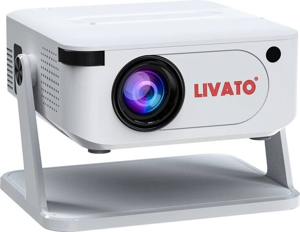 Livato HA109 4K Support Native HD Android 11 Freestyle Auto Keystone (5000 lm / 1 Speaker / Wireless / Remote Controller) Portable Projector