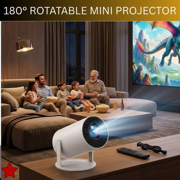 FRONY Smart Projector With Wireless Connectivity, Home Theater Cinema ProjectorSF75 (4500 lm / 1 Speaker / Wireless / Remote Controller) Portable Projector