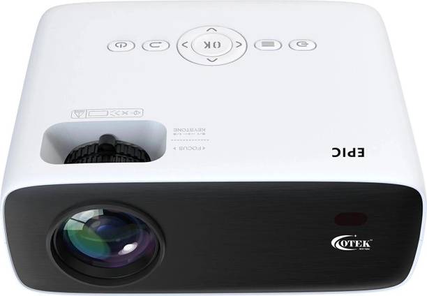 OTEK OT-WEPIC Non-Smart, No WiFi Best Office & Classroom (6000 lm / 1 Speaker / Wireless / Remote Controller) Portable Projector White